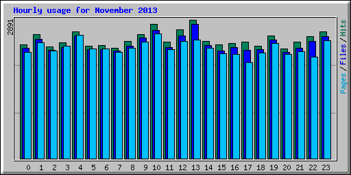 Hourly usage for November 2013