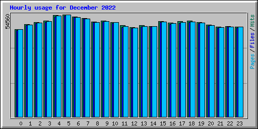 Hourly usage for December 2022