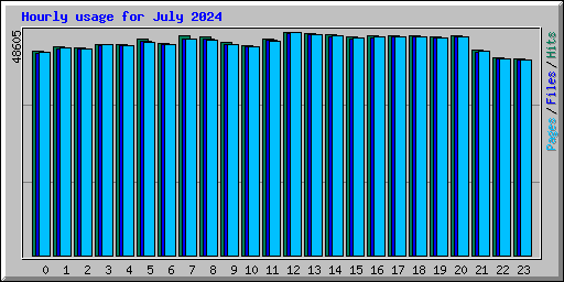 Hourly usage for July 2024