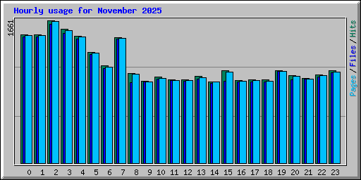 Hourly usage for November 2025