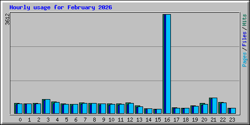 Hourly usage for February 2026